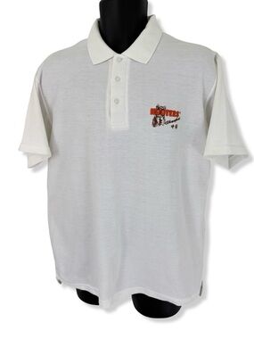 Vintage 90s Hooters White Polo Shirt